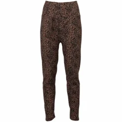 Anyway Dame Termoleggings m. fleece - Lys Leopard