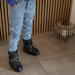 Anyway Snow Boots Glitter Pige Vinterstøvler - Black glitter