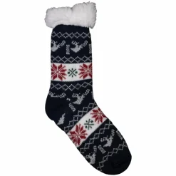Anyway Unisex Strømper m. fleece - Navy-Hvid