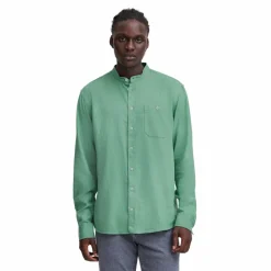 Blend Bobby Herre Skjorte i hørmix - Malachite Green