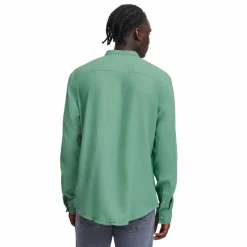Blend Bobby Herre Skjorte i hørmix - Malachite Green
