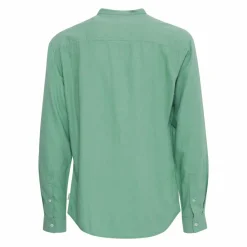 Blend Bobby Herre Skjorte i hørmix - Malachite Green