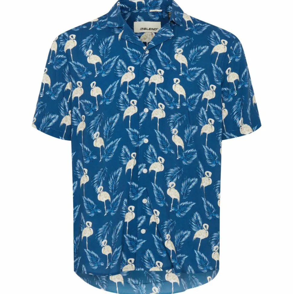 Blend Herre Kortærmet skjorte Plus Size - Navy Peony