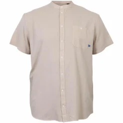 Blend Herre Kortærmet skjorte i hørmix Plus Size - Oyster Grey