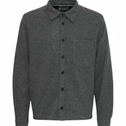 Blend Herre Skjorte Jakke Plus Size - Charcoal Mix