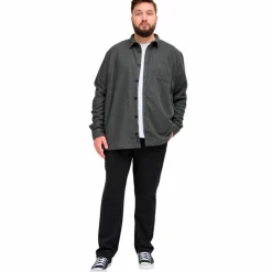 Blend Herre Skjorte Jakke Plus Size - Charcoal Mix