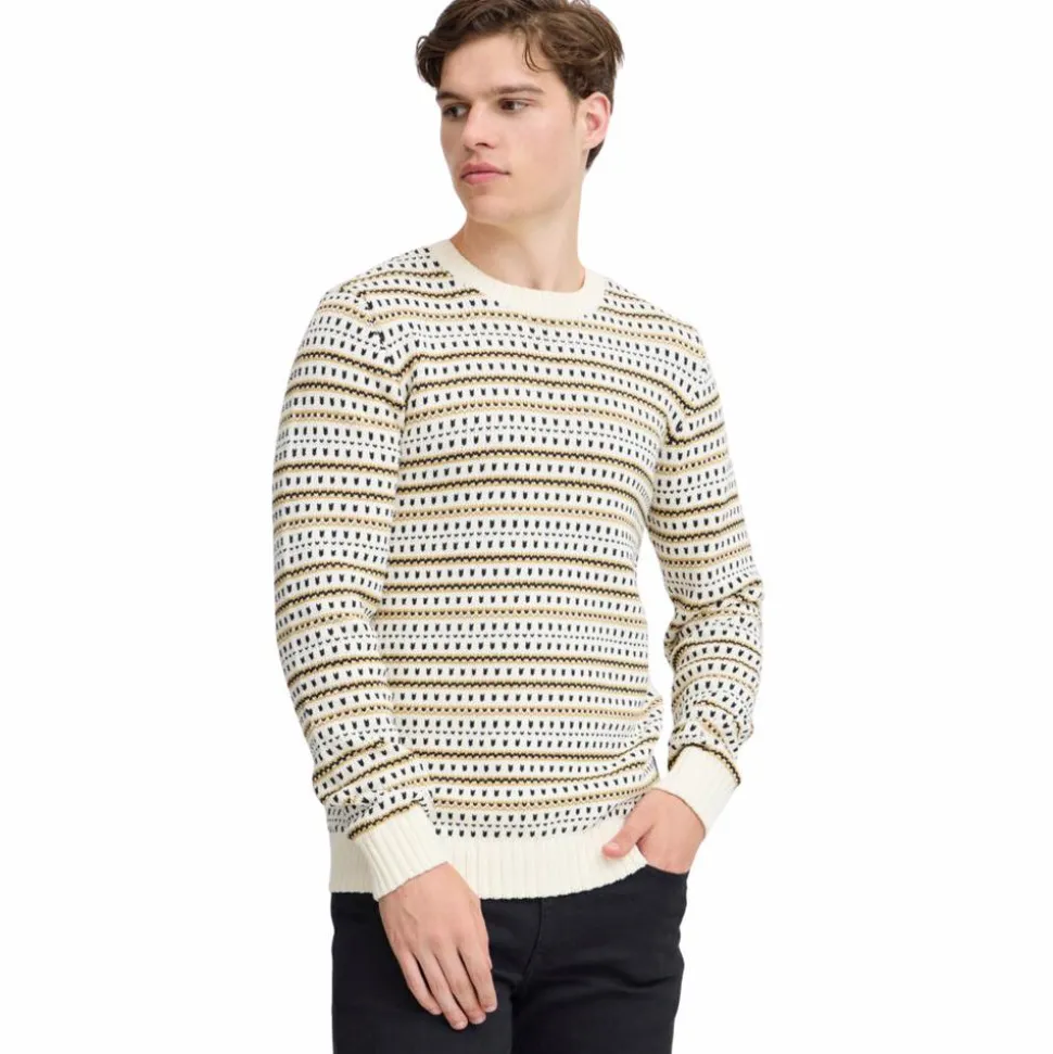 Blend Herre Striktrøje - Vanilla Ice