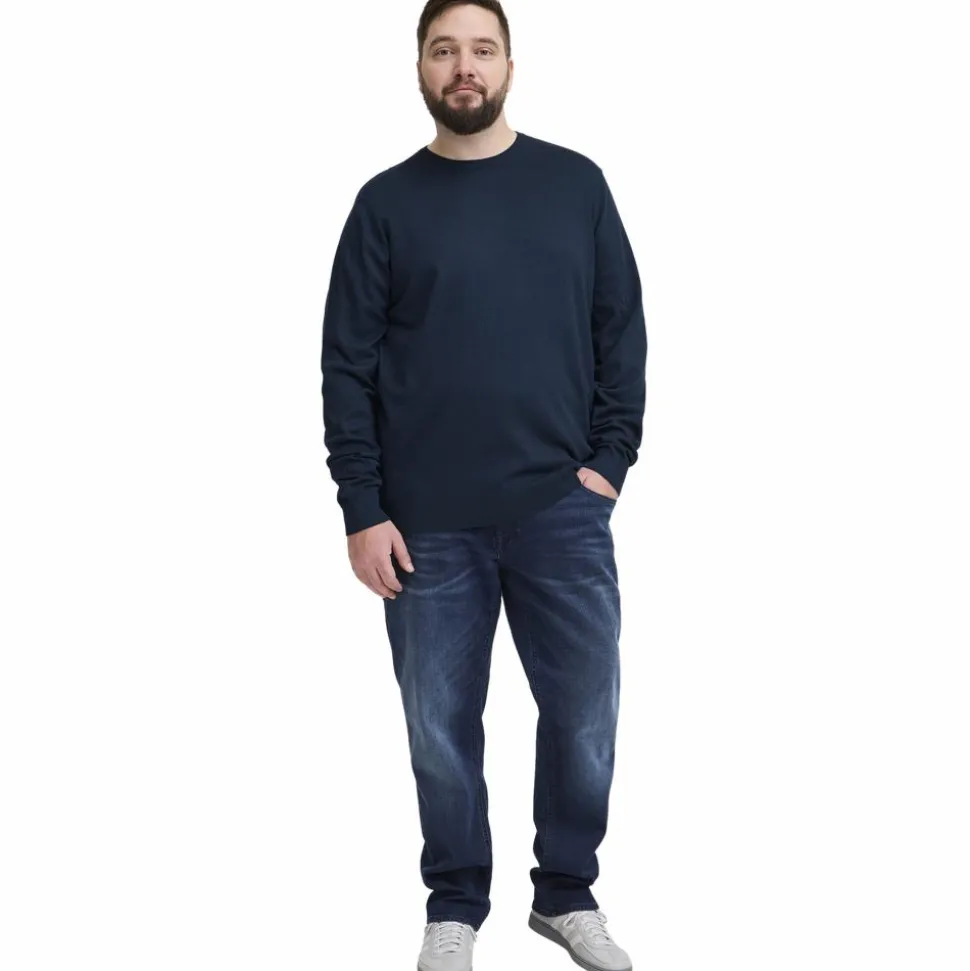 Blend Herre Striktrøje Plus Size - Dress Blues