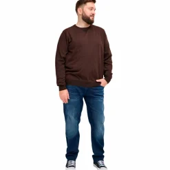 Blend Herre Striktrøje Plus Size - Chicory Coffee