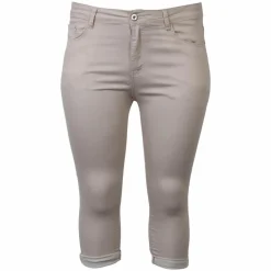 BS Jeans Dame Capri Plus Size - Beige