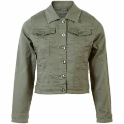 BS Jeans Dame Denimjakke Plus Size - Khaki