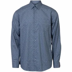 Carnét Ash Herre Skjorte Plus Size - Coronet Blue