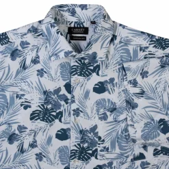 Carnét Bernhard Herre Kortærmet skjorte Plus Size - Blue Heaven