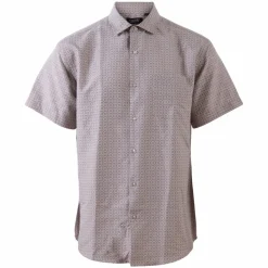 Carnét Bernhard Herre Kortærmet skjorte Plus Size - Feather Grey
