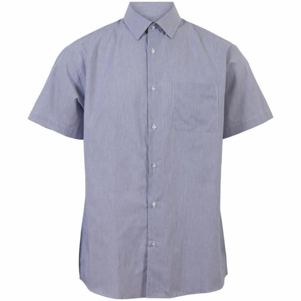 Carnét Oak Herre Kortærmet skjorte - Navy Stripe