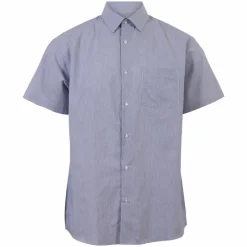 Carnét Oak Herre Kortærmet skjorte Plus Size - Navy Stripe