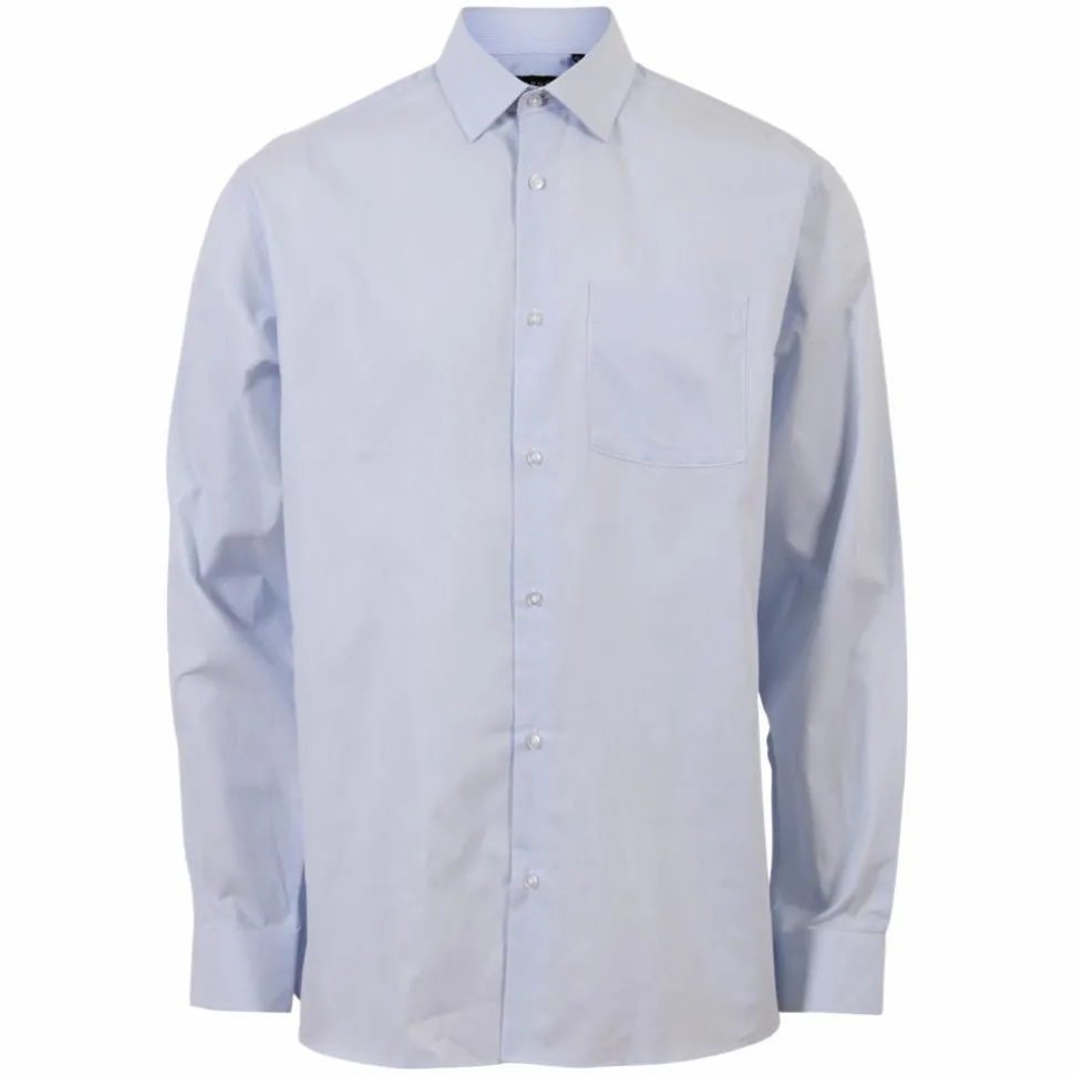 Carnét Oak Herre Skjorte Plus Size - Light Blue Stripe