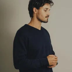 Carnét Stone Herre Striktrøje - Dark Navy Mix