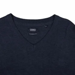 Carnét Stone Herre Striktrøje - Medium Dark Blue