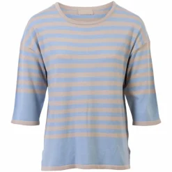 Cassiopeia Dame Bluse Plus Size - Blue Combi