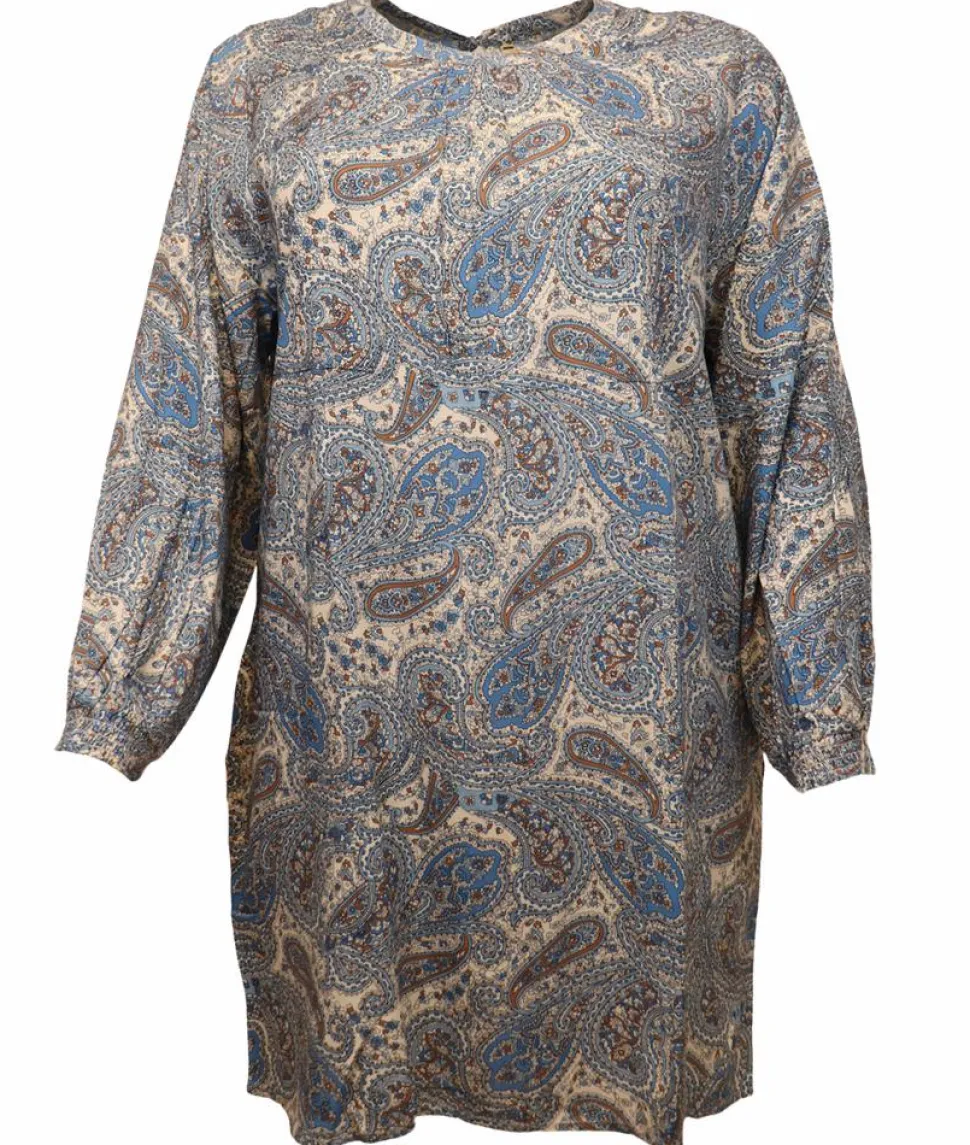 Cassiopeia Dame Kjole Plus Size - Blue Combi