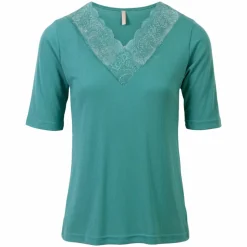 Cassiopeia Lacara Dame Bluse Plus Size - Jade Green