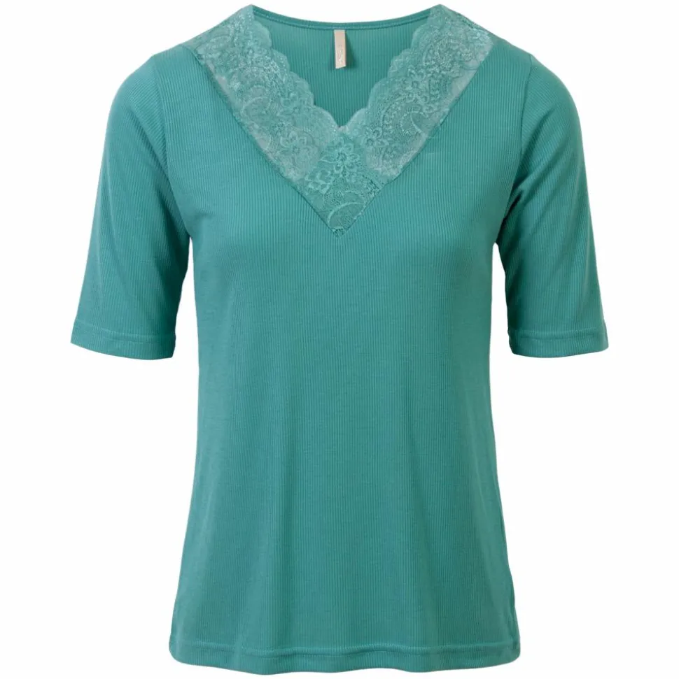 Cassiopeia Lacara Dame Bluse Plus Size - Jade Green