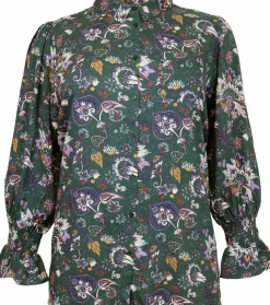 Cassiopeia Toviana Dame Skjorte Plus Size - Green Combi