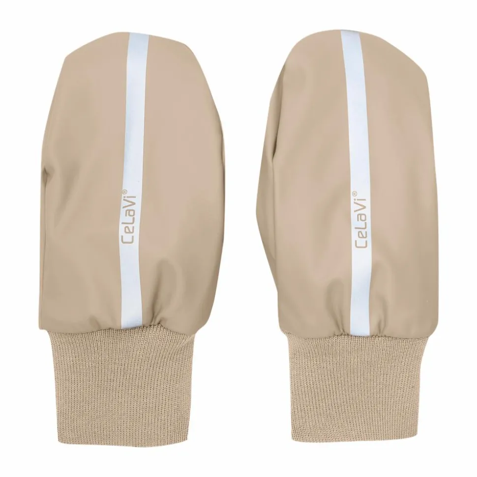 CeLaVi Børne Luffer m. fleece - White Pepper