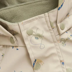 CeLaVi Børne Regnsæt m. fleece - White Pepper