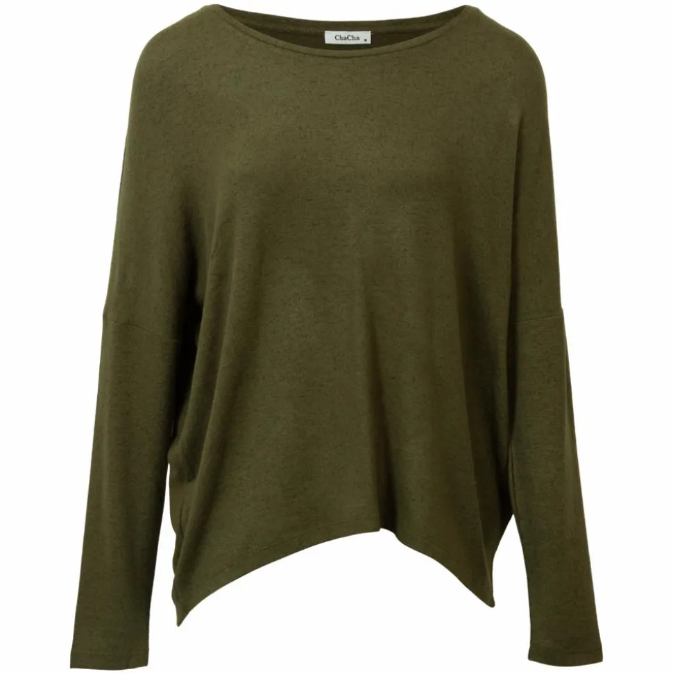 ChaCha BIARA Dame Bluse - Mist Olive Melange