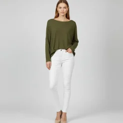 ChaCha BIARA Dame Bluse - Mist Olive Melange