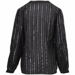 ChaCha Dame Bluse - Black w. Lurex