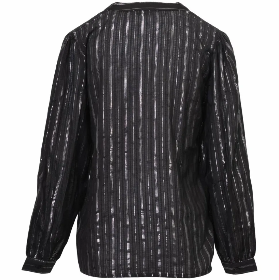 ChaCha Dame Bluse - Black w. Lurex