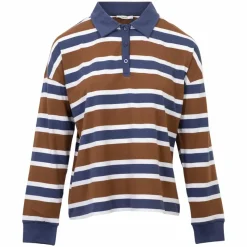 ChaCha Dame Bluse - Brown/Blue/White