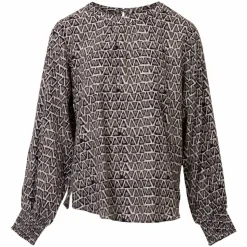 ChaCha Dame Bluse - Grey/Black