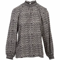ChaCha Dame Bluse - Grey/Black