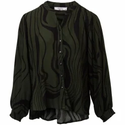 ChaCha Dame Bluse - Khaki/Black