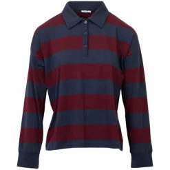 ChaCha Dame Bluse - Navy/Bordeaux