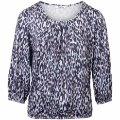 ChaCha Dame Bluse - Print 2 Blue