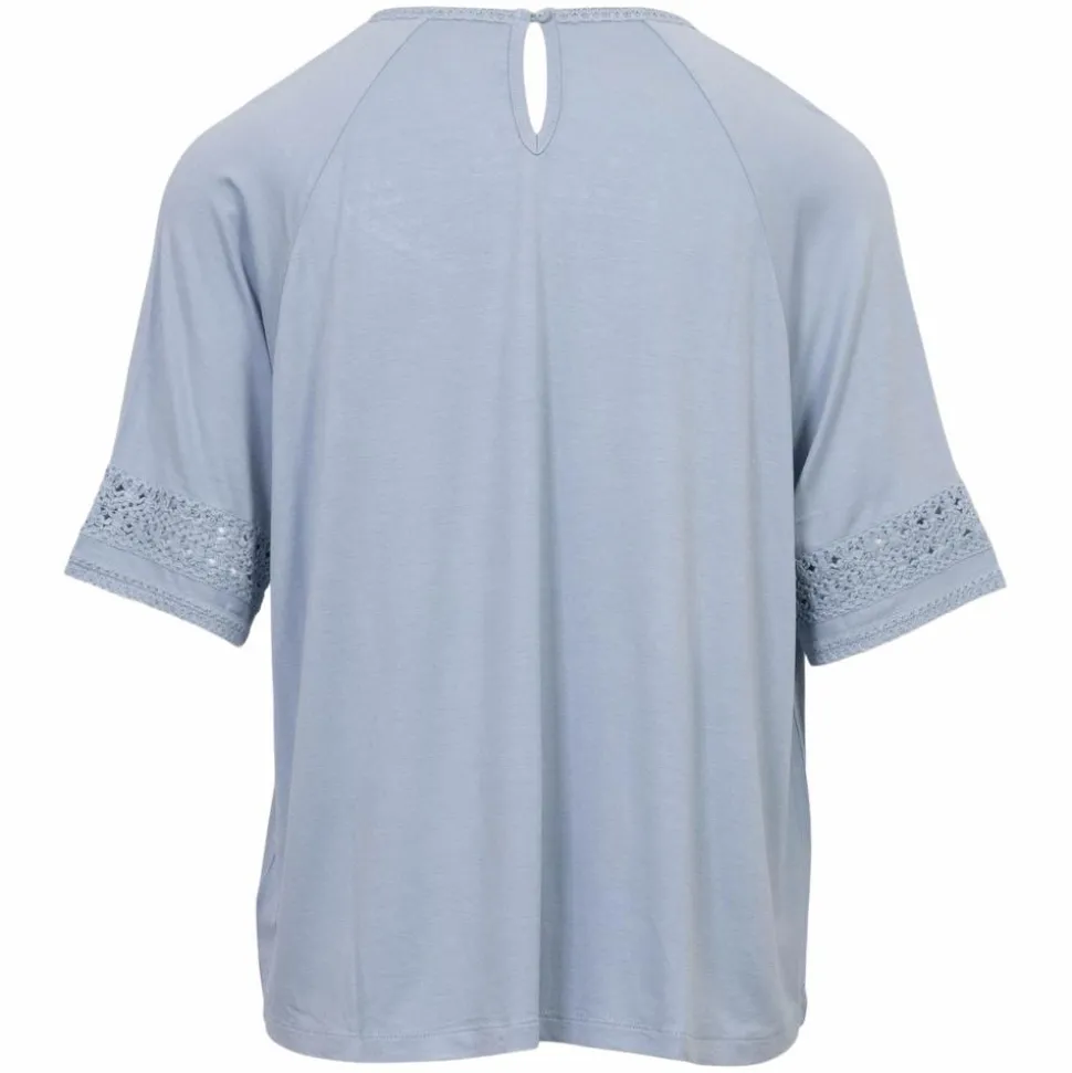 ChaCha Dame Kortærmet bluse - Light blue