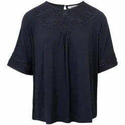 ChaCha Dame Kortærmet bluse - Navy