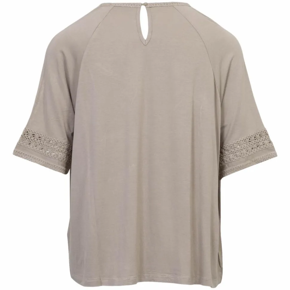 ChaCha Dame Kortærmet bluse - Beige
