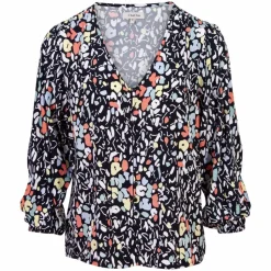 ChaCha Dame Skjorte - Navy/blomster