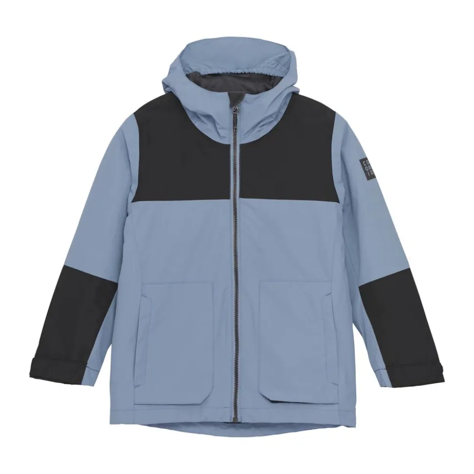 Color Kids Børne Regnjakke m. BIONIC-FINISH® ECO coating - Faded Denim
