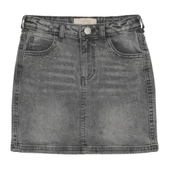 Creamie Pige Nederdel - Light Grey Denim