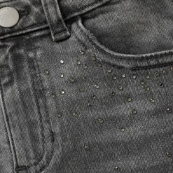 Creamie Pige Nederdel - Light Grey Denim