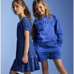 Creamie Pige Sweatshirt i økologisk bomuld - Dazzling Blue