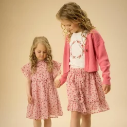 Creamie Pige T-shirt i økologisk bomuld - Rose Smoke