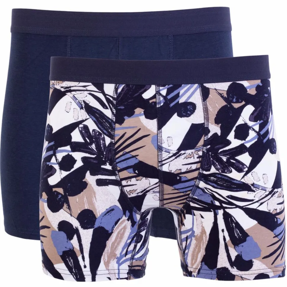 Crossbow Herre Tights i bambus - Navy/Sand